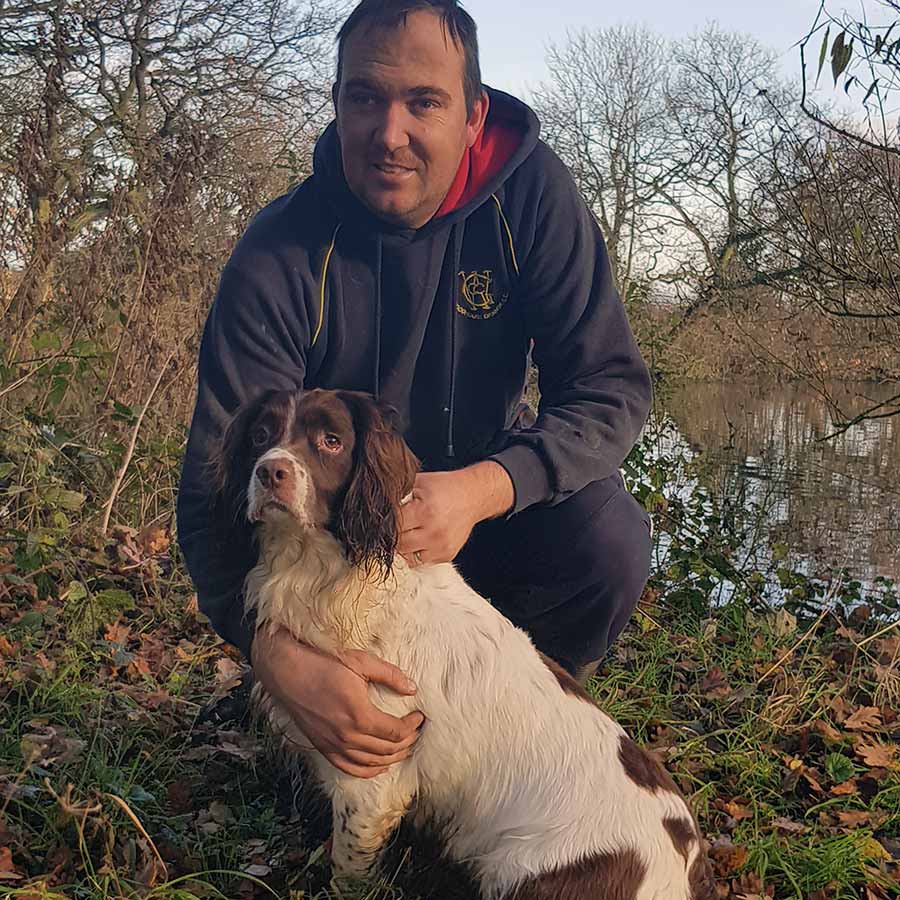 Neil Barrett with dog