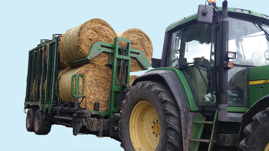 Tom Carrigan's round bale chaser