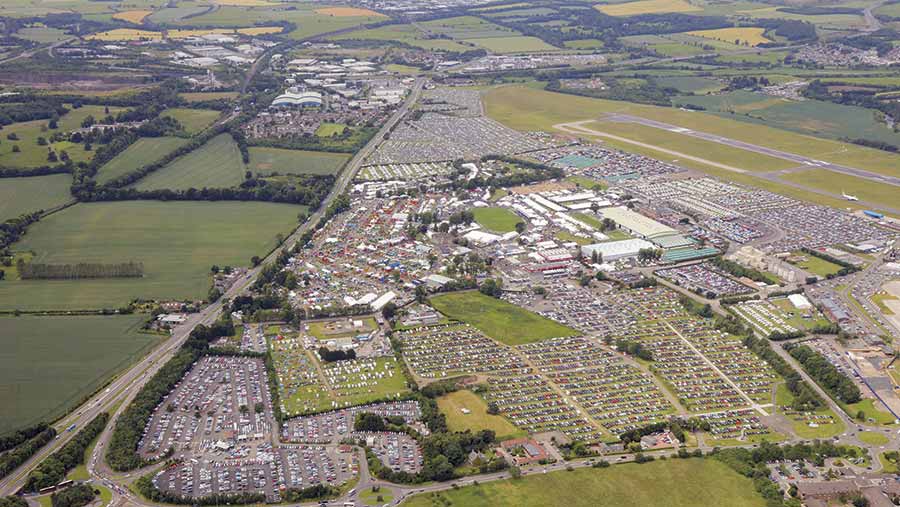 Aerial view of Royal Highland Show