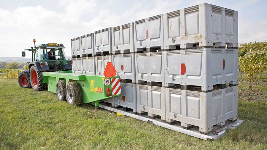 Camelid self-loading box trailer