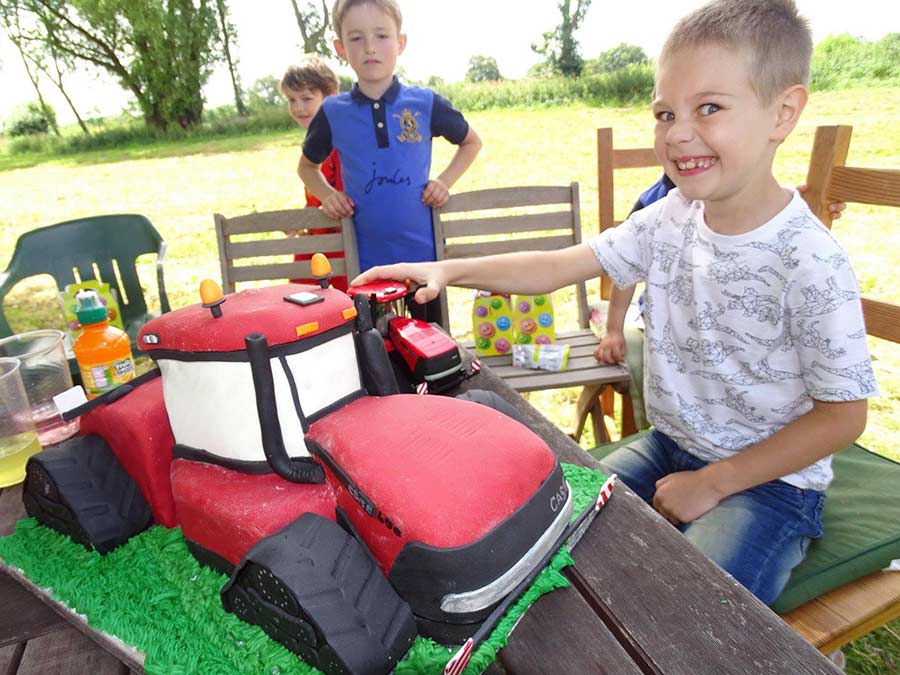 Case tractor birthday cake