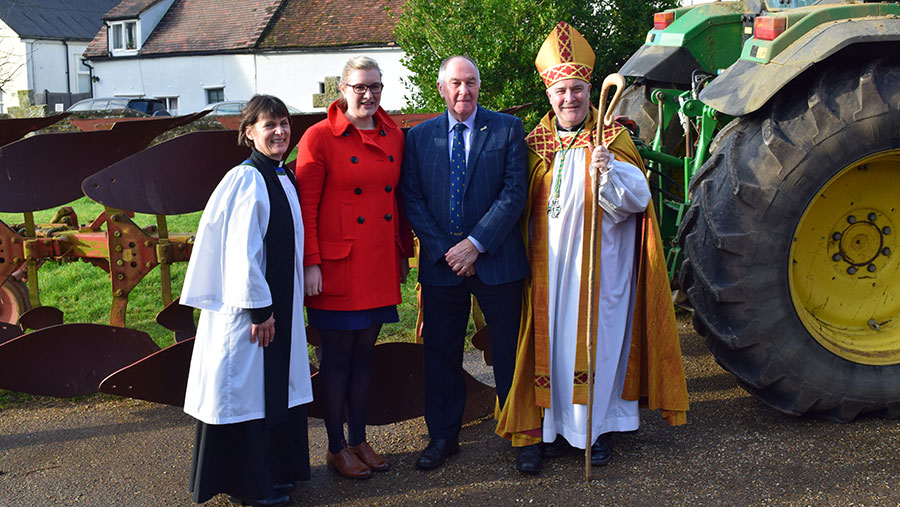 Rev Janet Nicholls, Lucy Bellefontaine, Peter Hickling and the Bishop of Chelmsford Rev Stephen Cottrell
