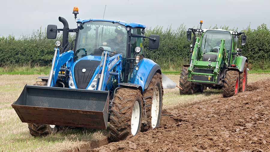 Fendt and New Holland tractor