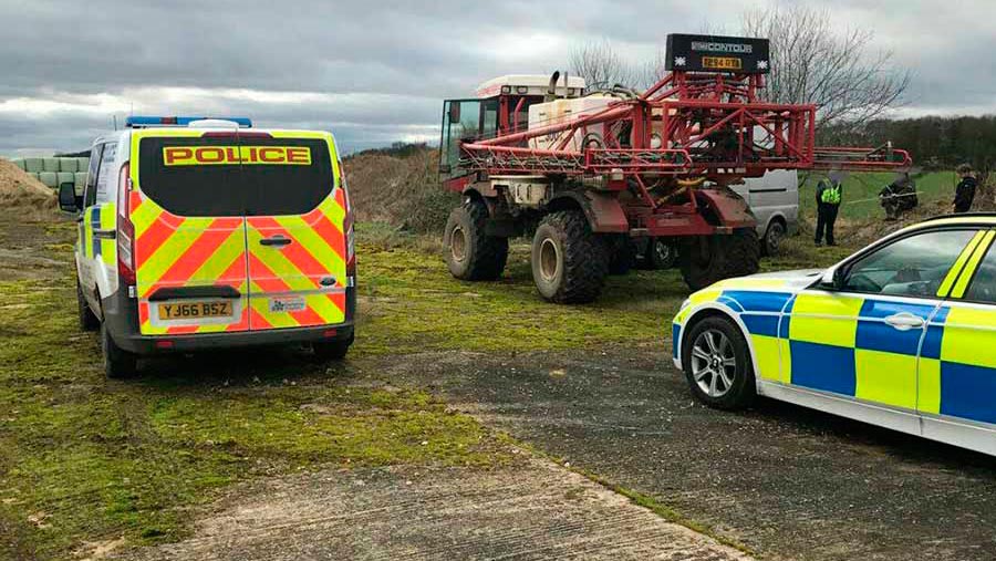 Police at scene of fly-tipping