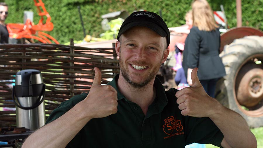 Open Farm Sunday host farmer © LEAF Open Farm Sunday