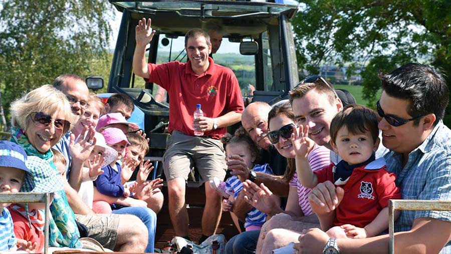 Open Farm Sunday tractor ride © LEAF Open Farm Sunday