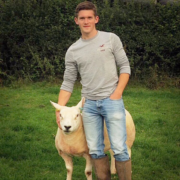 Tom Parry with sheep