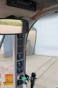 The Volvo loader's external mirrors