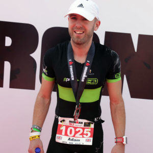 Adam Madge at a Half Ironman Event