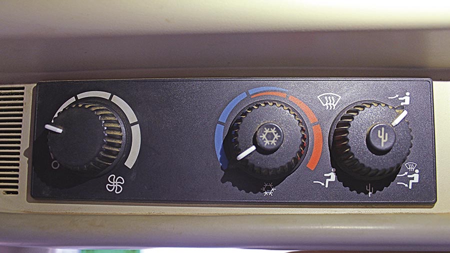 Air conditioning controls. © James Andrews