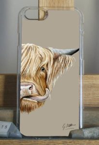 Highland cow phone case © Grace Scott