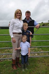 Sion and Claire Williams with children Harri and Cadi