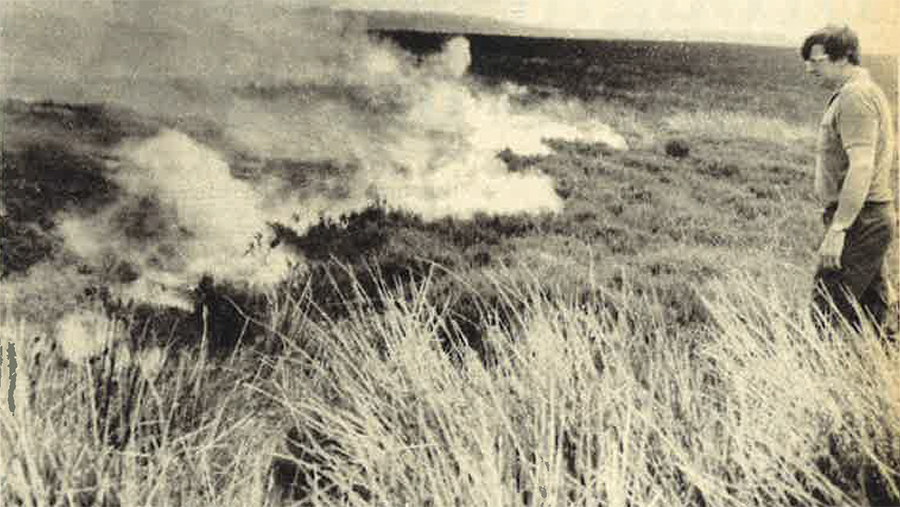 Fire on Boden Farm in 1976