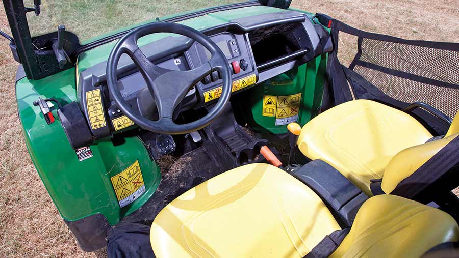 Interior of John Deere buggy