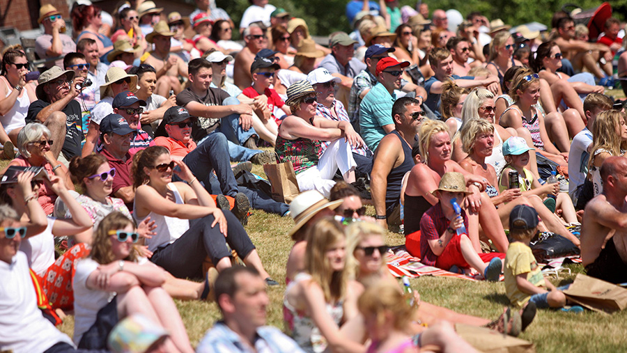 Royal Welsh Show visitors in the sun