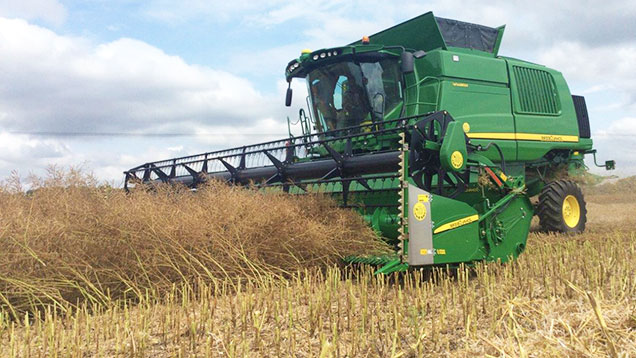 Video: Day one of OSR harvest in Hampshire - Farmers Weekly