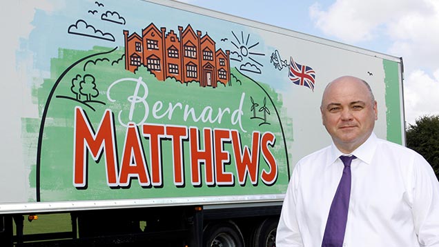 Bernard Matthews new brand lorry with Rob Burnett CEO