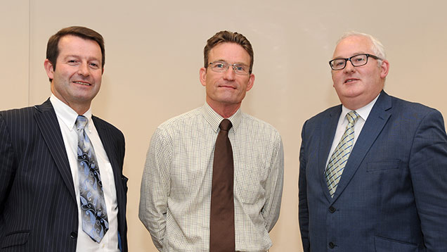 From left: Sean Fitzpatrick of BHSL, John Reed of Cargill Meats Europe, and Declan O’Connor of BHSL