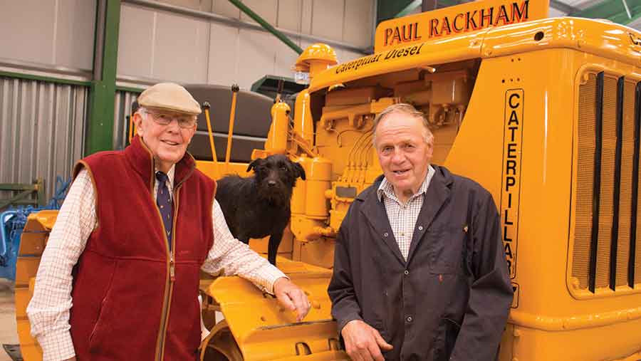 Paul Rackham (left) and tractor restorer Fred Goldup