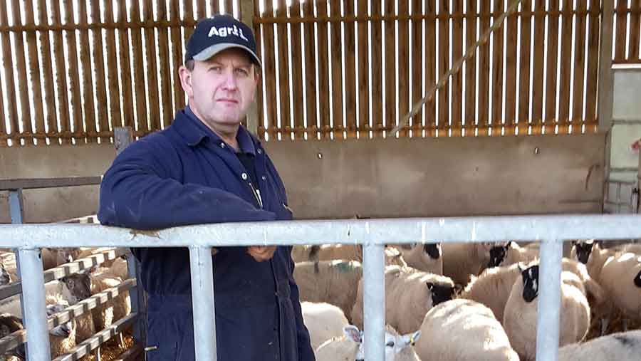 Tenant farmer Nick Lloyd, whose family has been served notice to quit their FBT