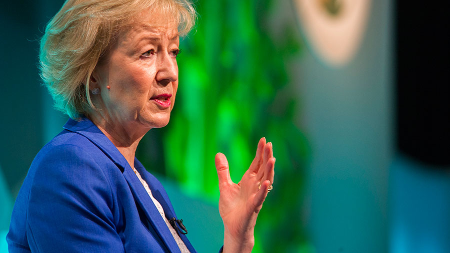 Andrea Leadsom speaking at OFC 2017 © BillyPix