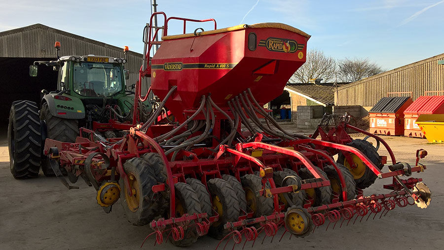 Great Newsome Farm seed drill © Andrew Meredith