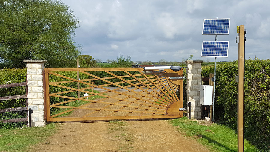 Solarpowered gate could improve farm security Farmers Weekly