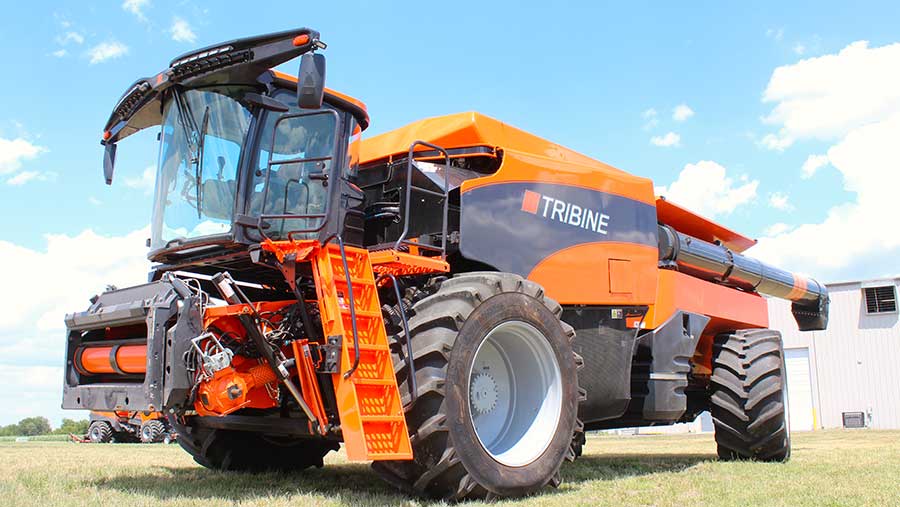 Articulating Tribine Combine Is King Of The Us Harvest Farmers Weekly