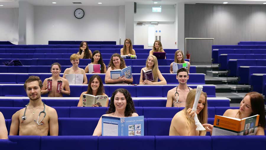 Veterinary College Students Bare All For Charity Calendar Farmers Weekly