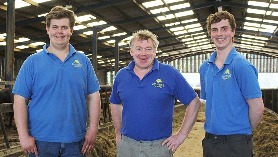 Jack and Andrew Henshaw and their farm worker Blue Taylor