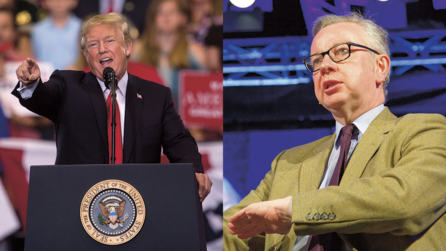 Donald Trump and Michael Gove © Brian Cahn/ZUMA Wire/REX/Shutterstock  © Dimitris Legakis/REX/Shutterstock