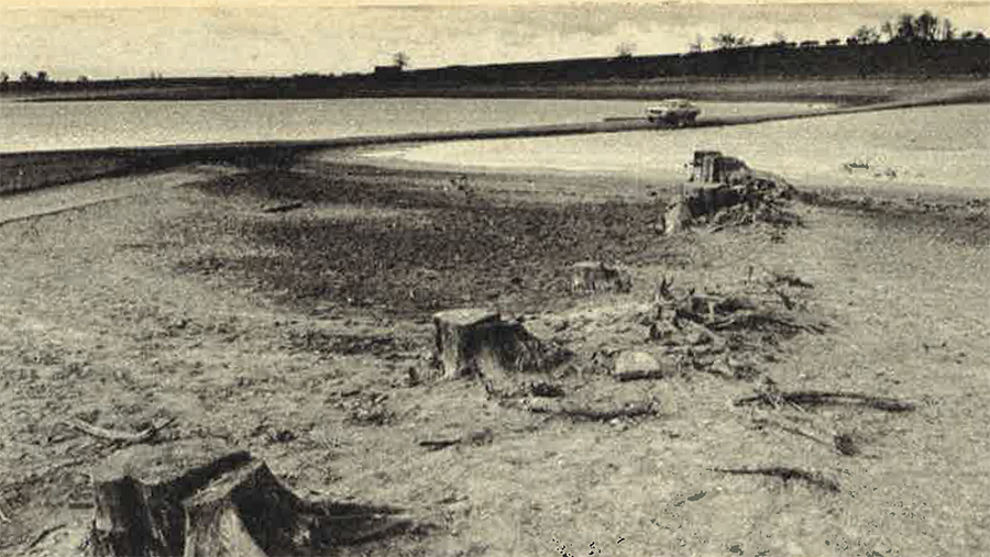 Empty reservoir in 1976