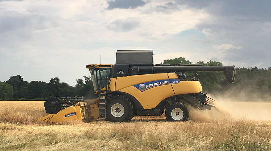 Our first day of harvest kicks off with winter barley 