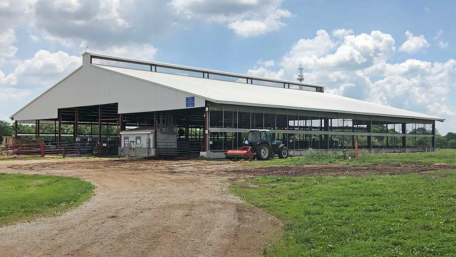 Exterior of University of Kentucky's dairy shed