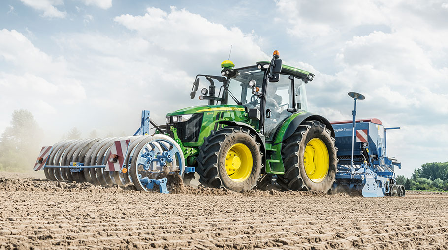 John Deere 5R Series tractor with AutoTrac