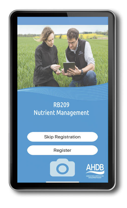 AHDB Nutrient Management Guide app