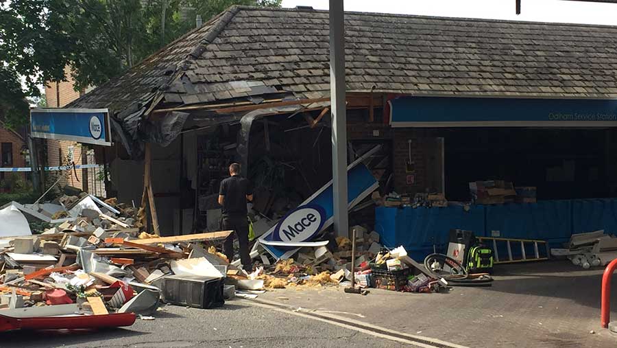Damaged Mace store
