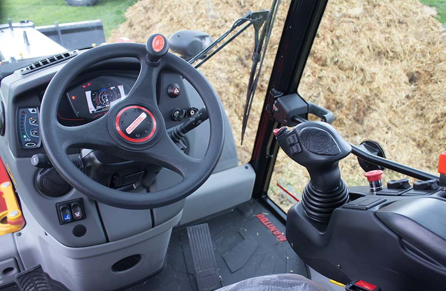 Inside the cab of the Manitou MLA-T