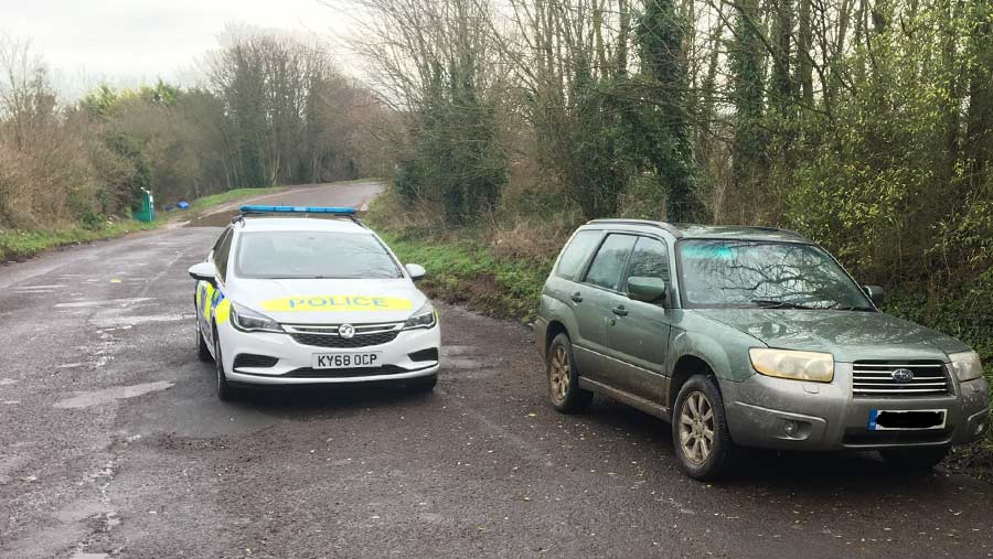 One of the vehicles seized by Wiltshire Police © Wiltshire Police
