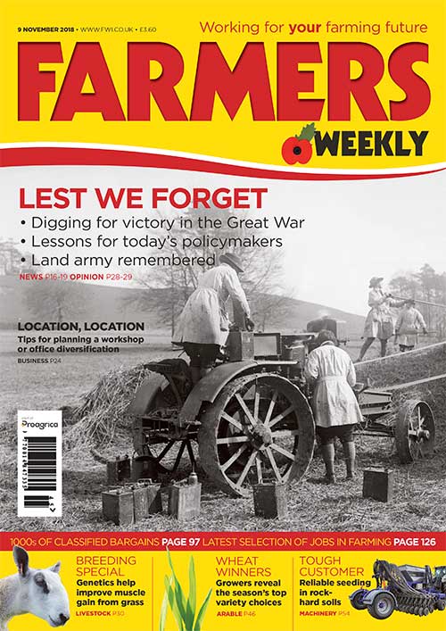 Farmers Weekly cover for 9 November 2018