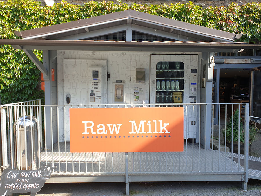 Milk vending machine on farm