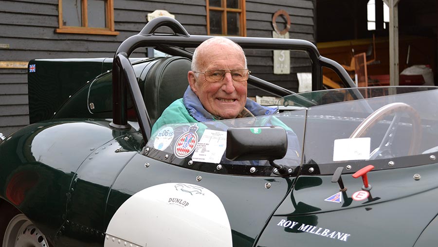 Roy Millbank in Jaguar D-type © Tim Relf