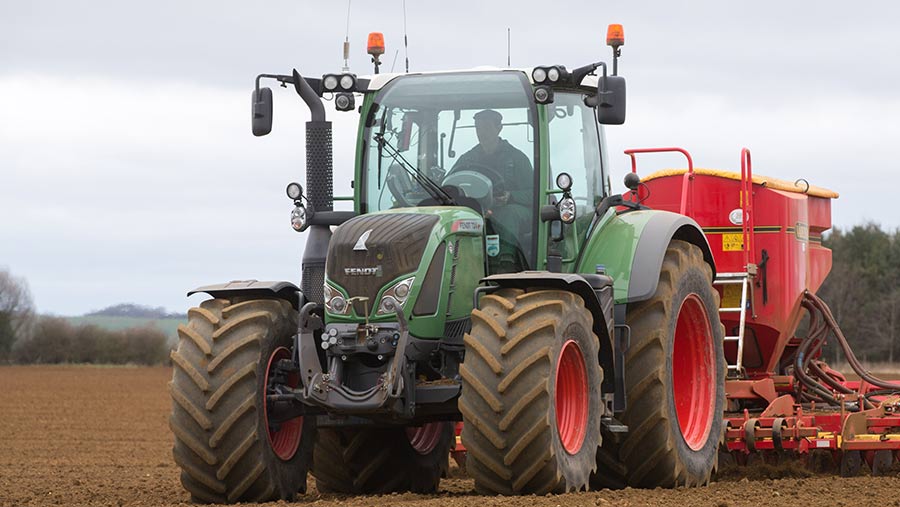 Fendt tractor working in a field