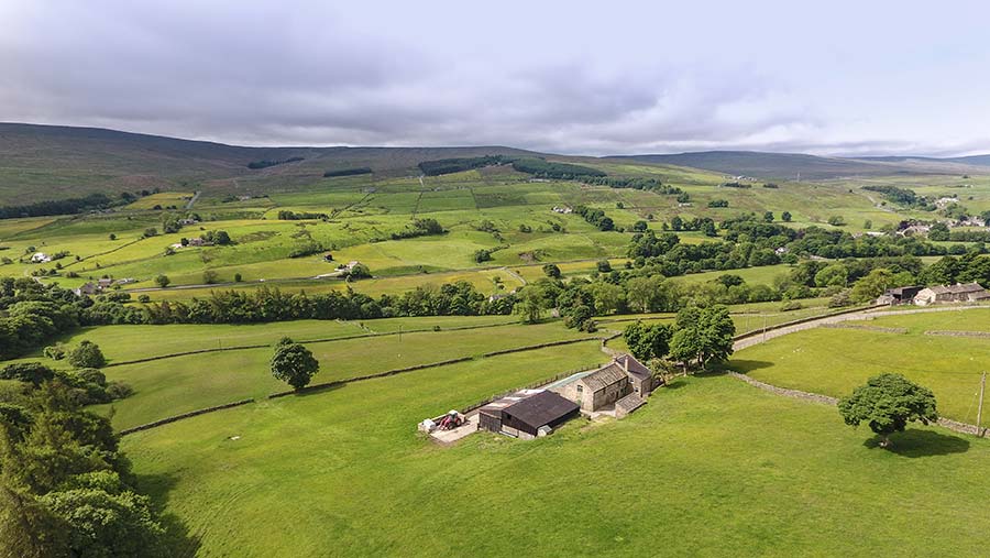 Aerial view of Sunny Bank Farm