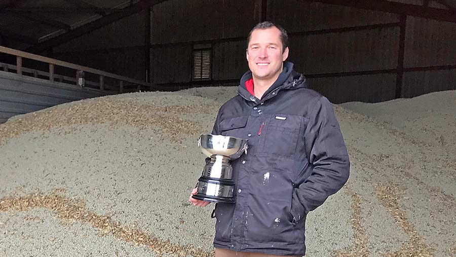 Champion grower Russell Harrison with his trophy
