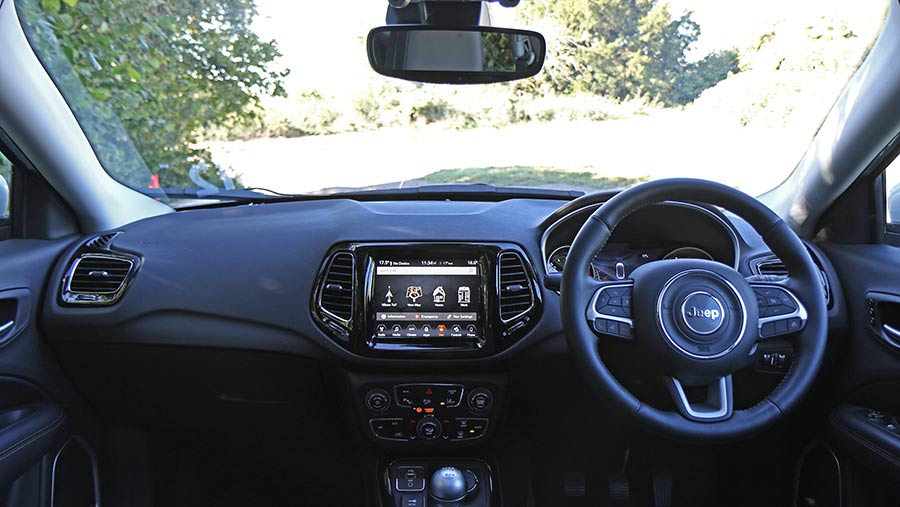 Interior view of Jeep Compass