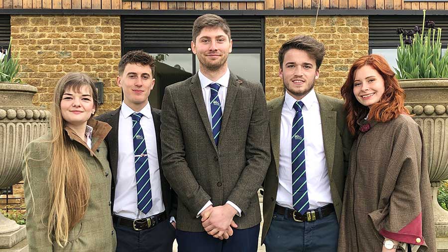The winning team of students