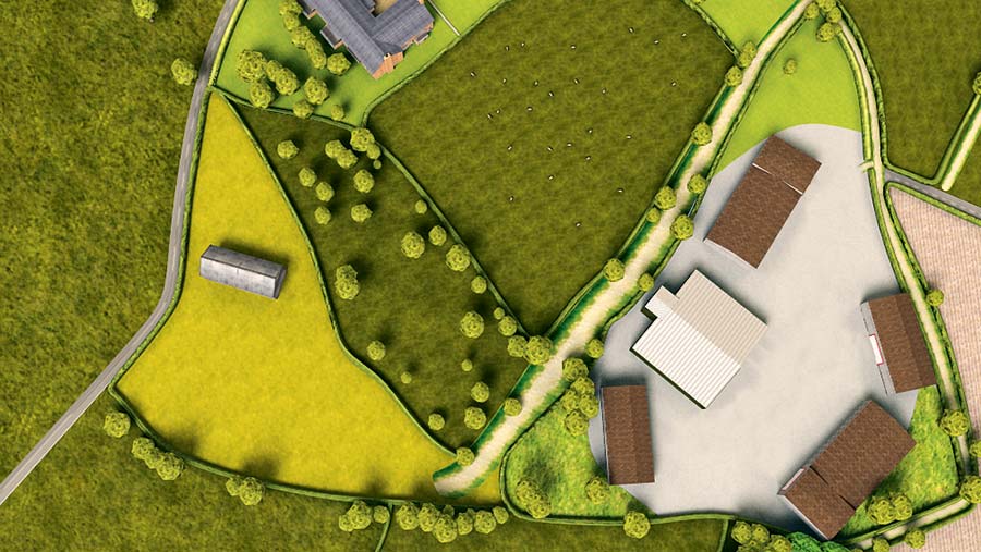 Virtual Farm aerial view