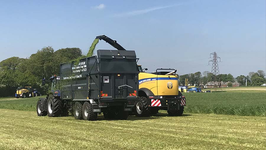 New Holland FR and trailer