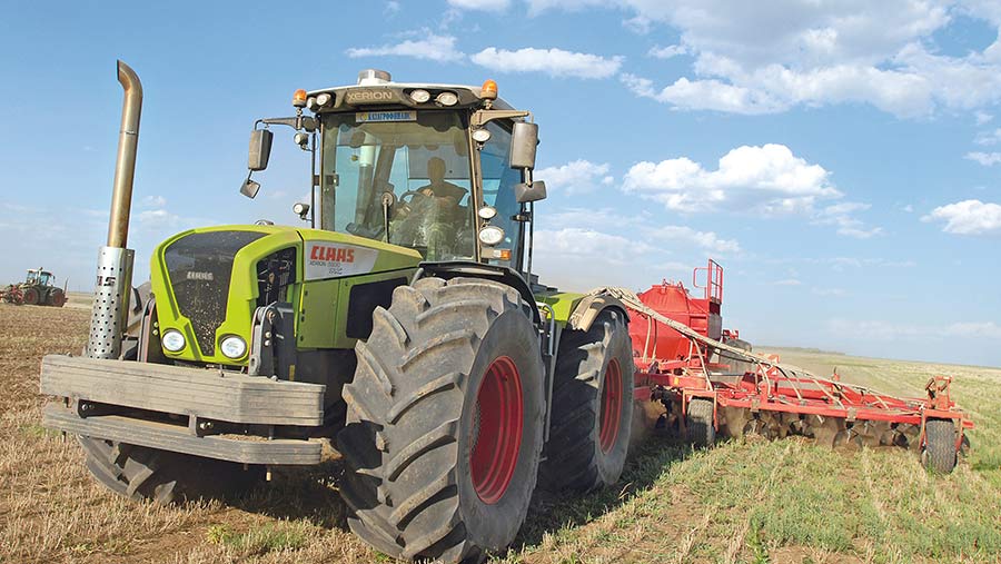 Claas Xerion in field